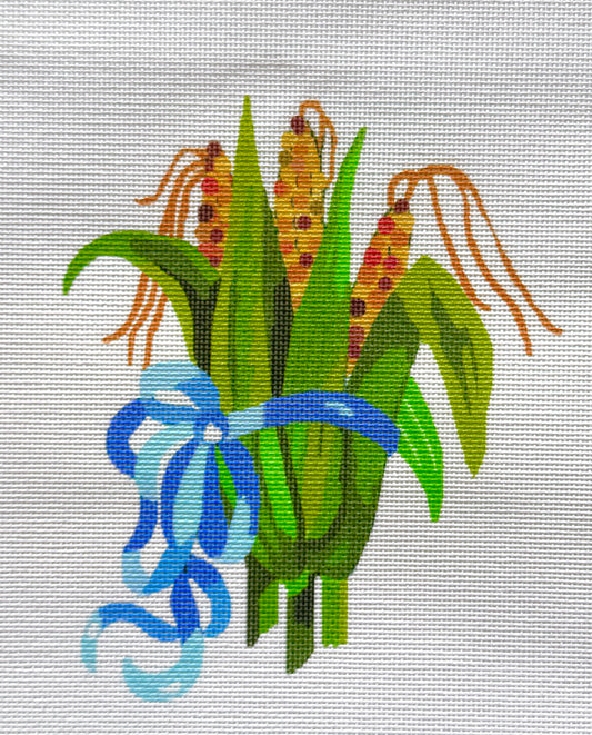 Corn and a Blue Bow