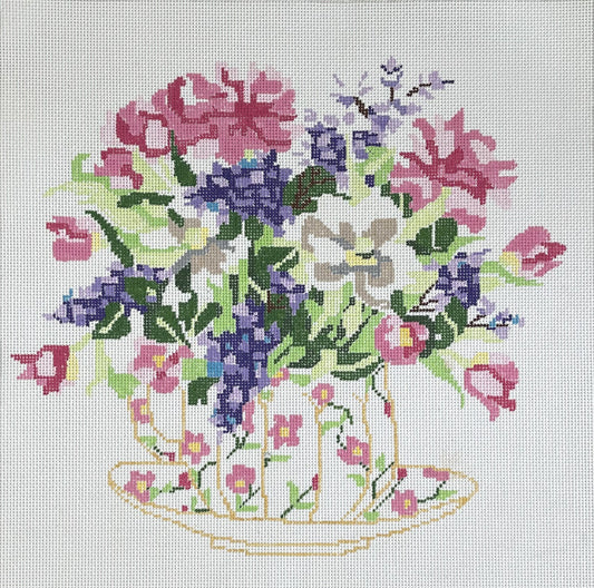 Teacup of Lilacs and Roses