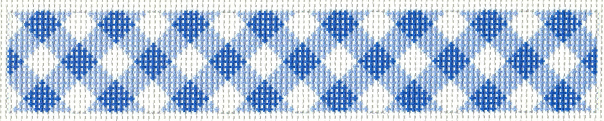 Key Fob - Blue Gingham