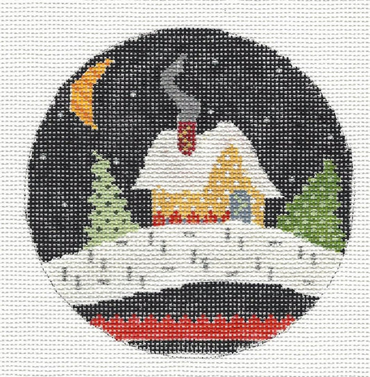 Snow Scene - Yellow House