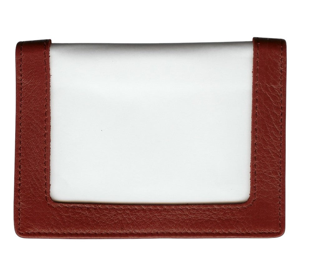 Lee's Needle Art leather credit card holder - red