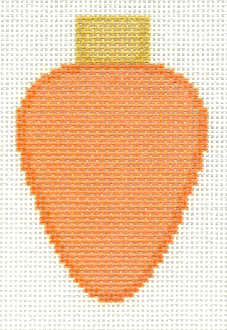 Two Sisters needlepoint canvas of orange lightbulb