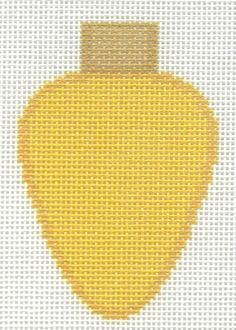 Two Sisters needlepoint canvas of yellow lightbulb