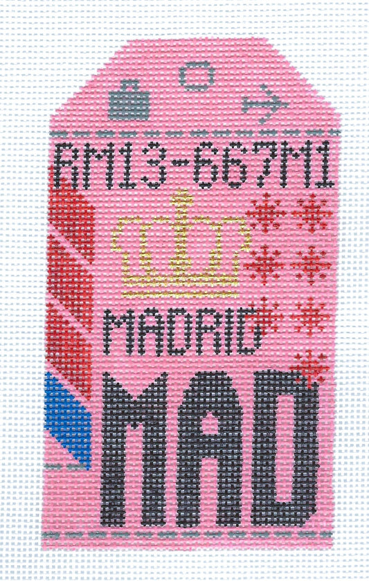 Retro Travel Tag - Madrid