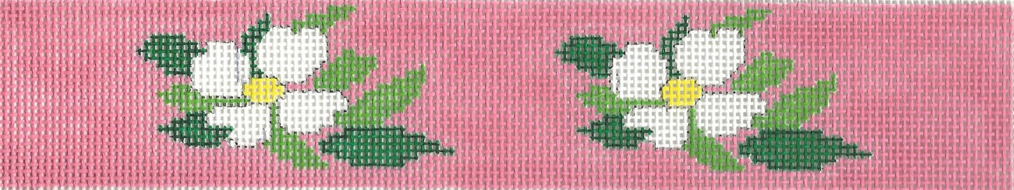 Bookmark - White Dogwood on Pink