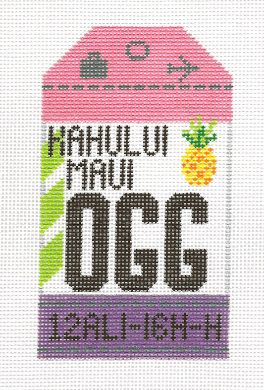Retro Travel Tag - Maui