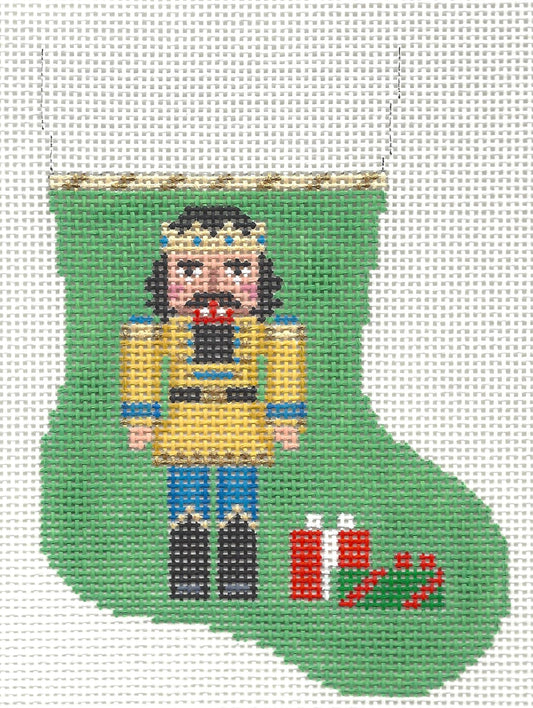 Mini Sock - Nutcracker Yellow King