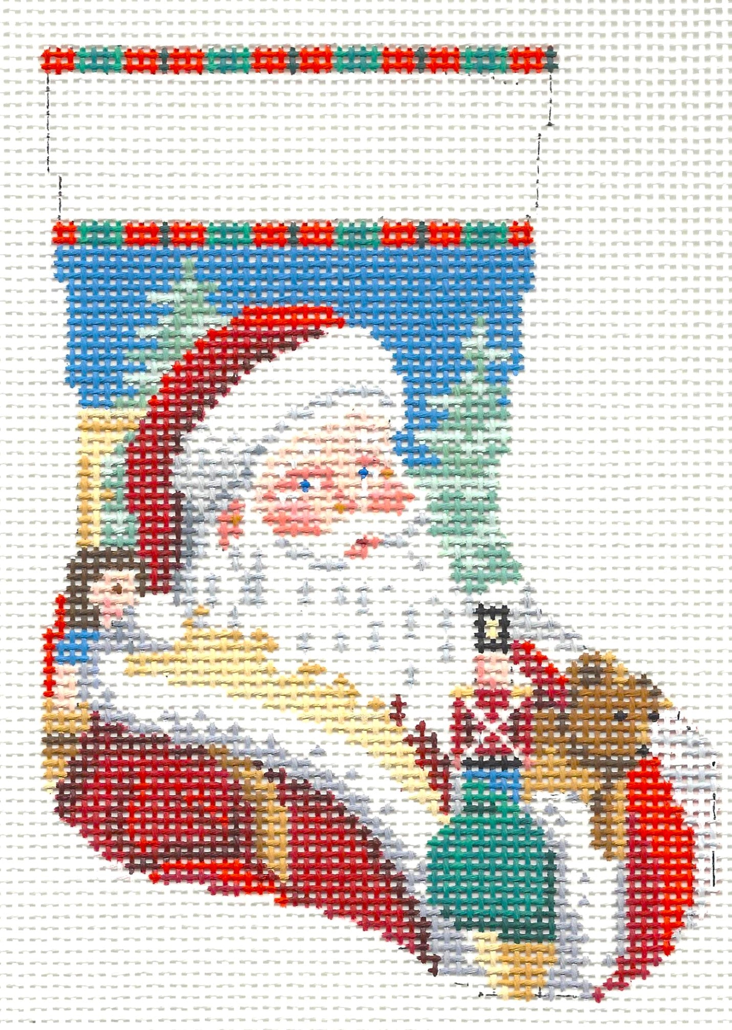 Mini Sock - Santa Face with Toys