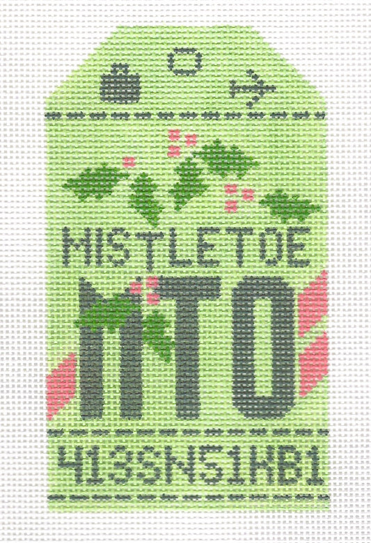 Retro Travel Tag - Mistletoe