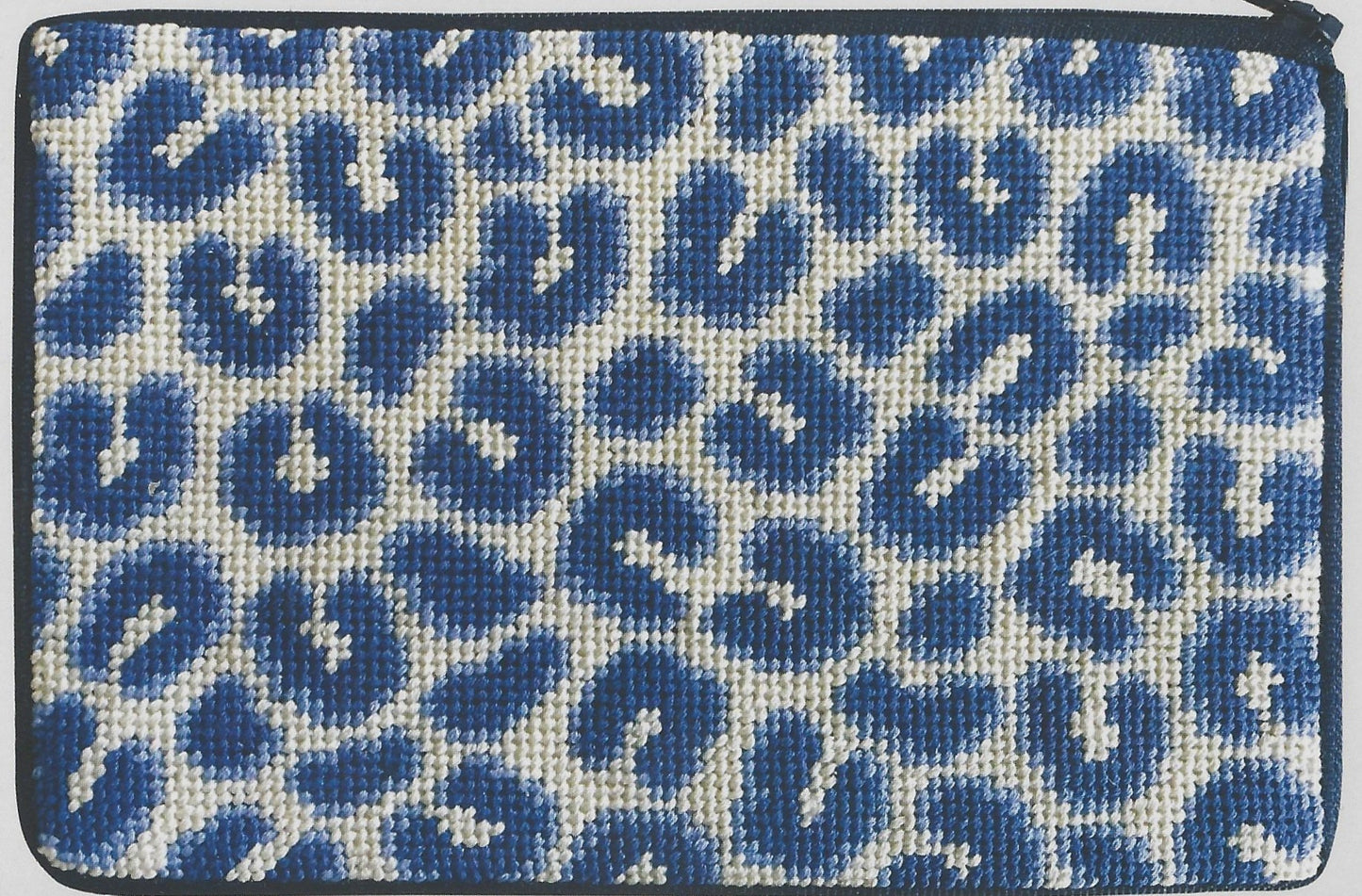 Navy Leopard Cosmetic Purse