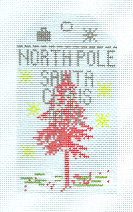 Retro Travel Tag - North Pole