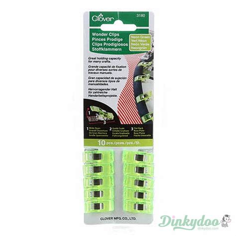 Wonder Clips - pack of 10 green