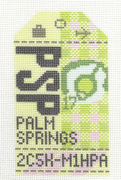 Retro Travel Tag - Palm Springs
