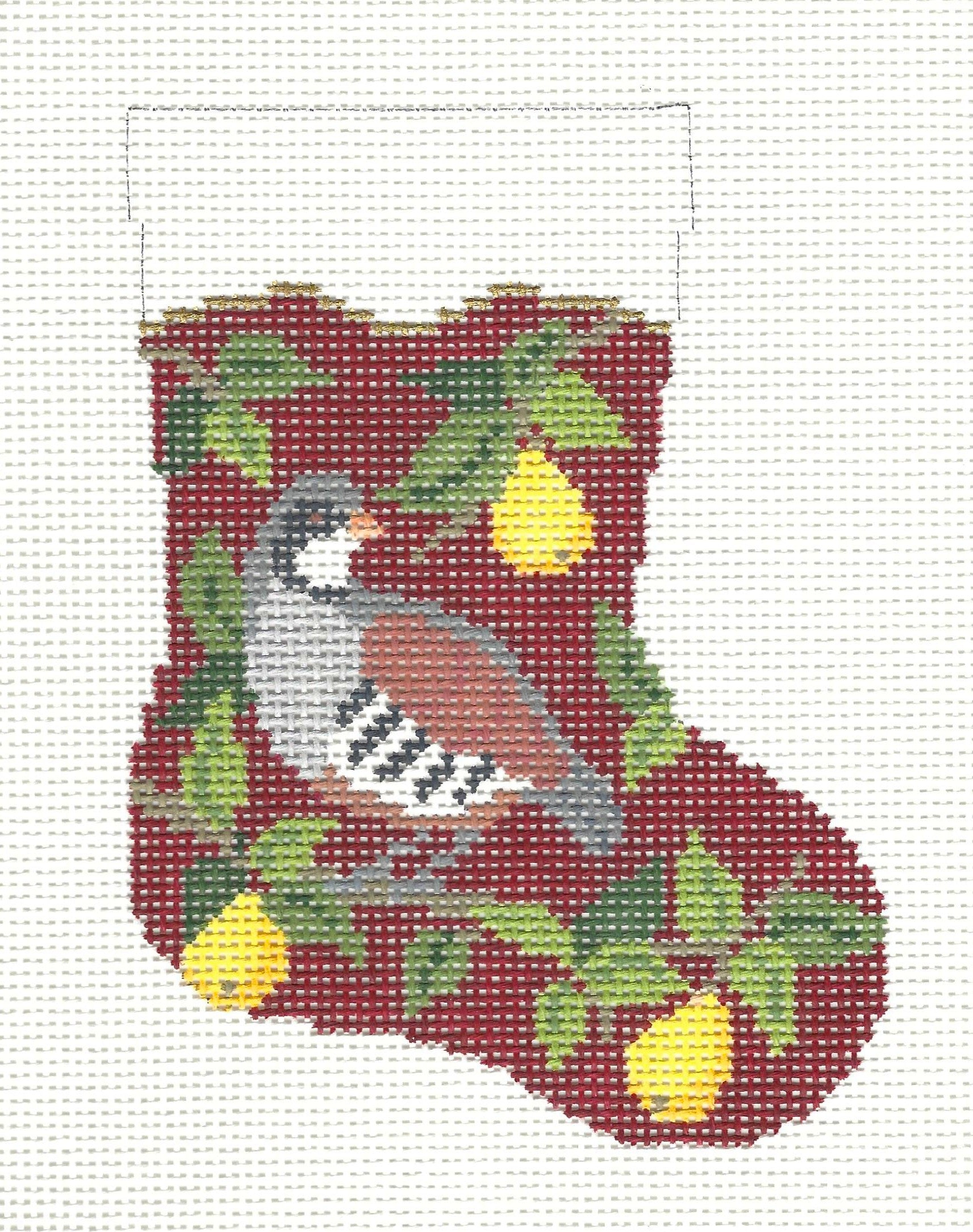Mini Sock - Partridge in a Pear Tree – Village Needleworks