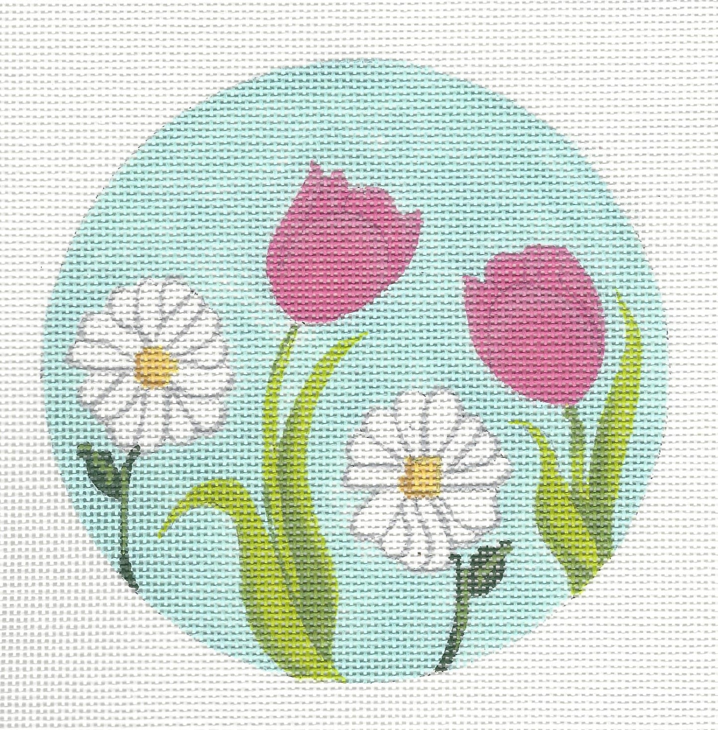 English Garden Round - Pink and White