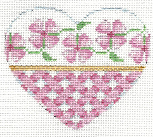 Heart - Pink Floral Lattice
