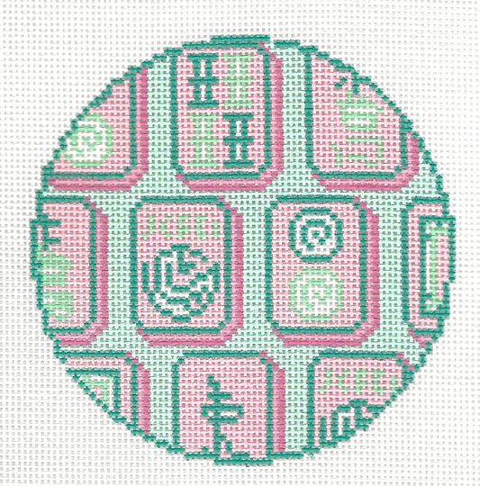 Mahjong Tiles - Pink