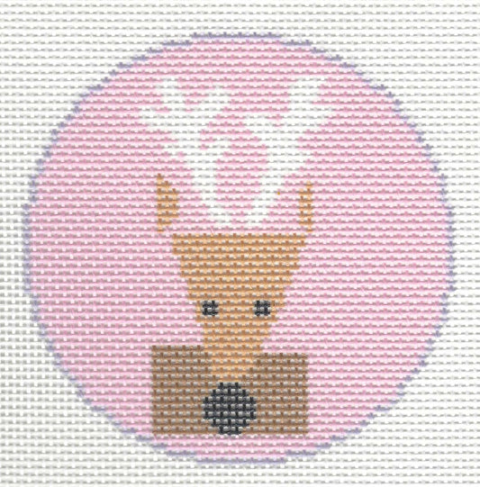 Pink Reindeer Round