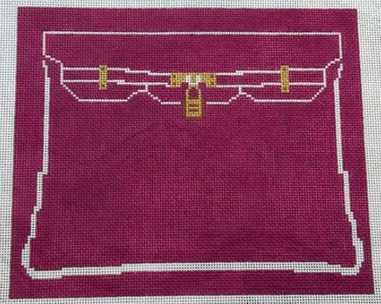 Leather Clutch - Fuschia