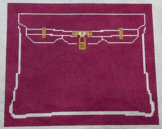 Leather Clutch - Fuschia