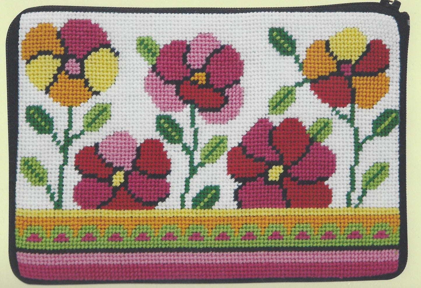 Pink & Orange Poppies Cosmetic Purse