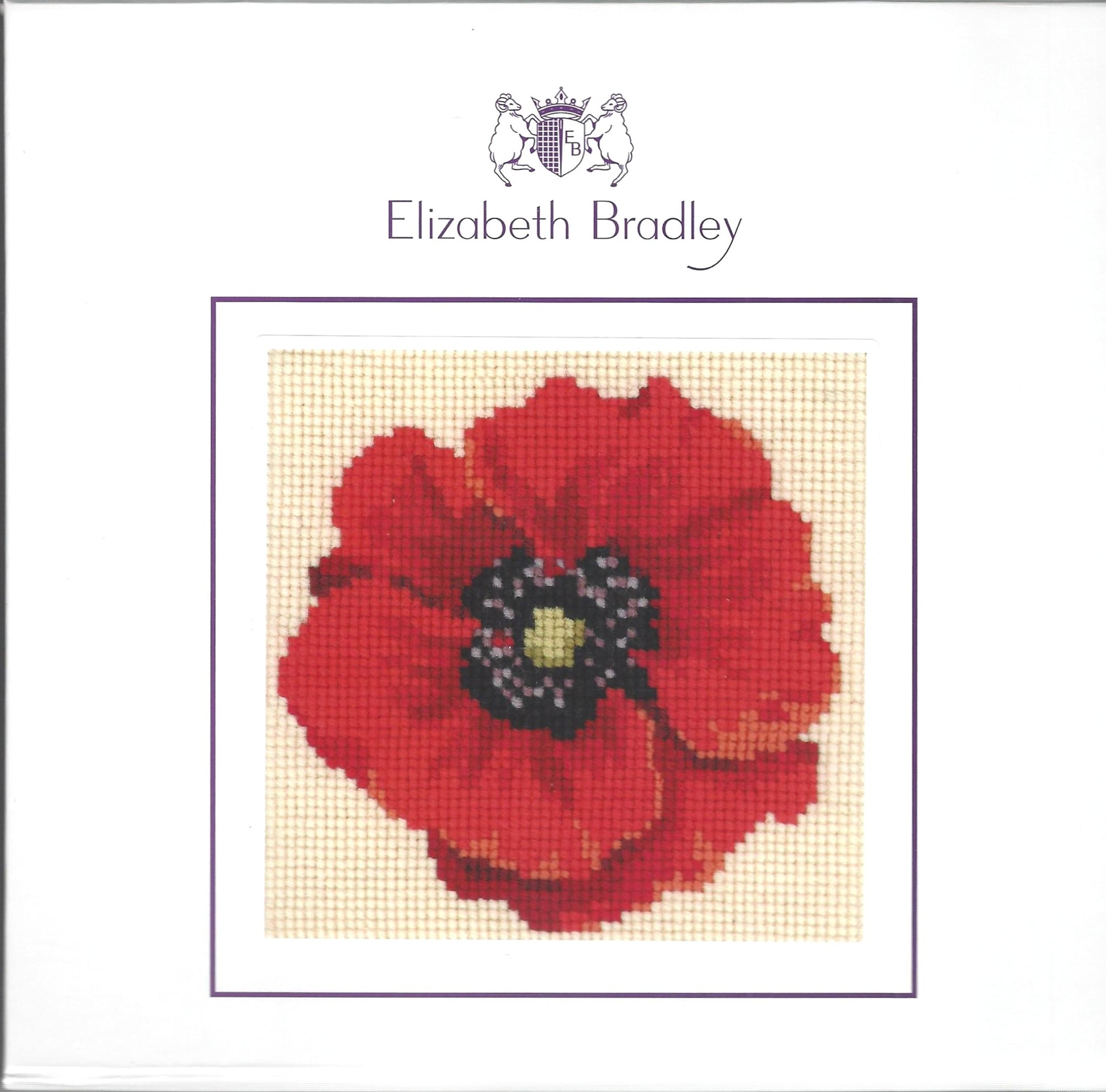 Elizabeth Bradley Victorian Cross Stitch Tapestry Kit of a red poppy