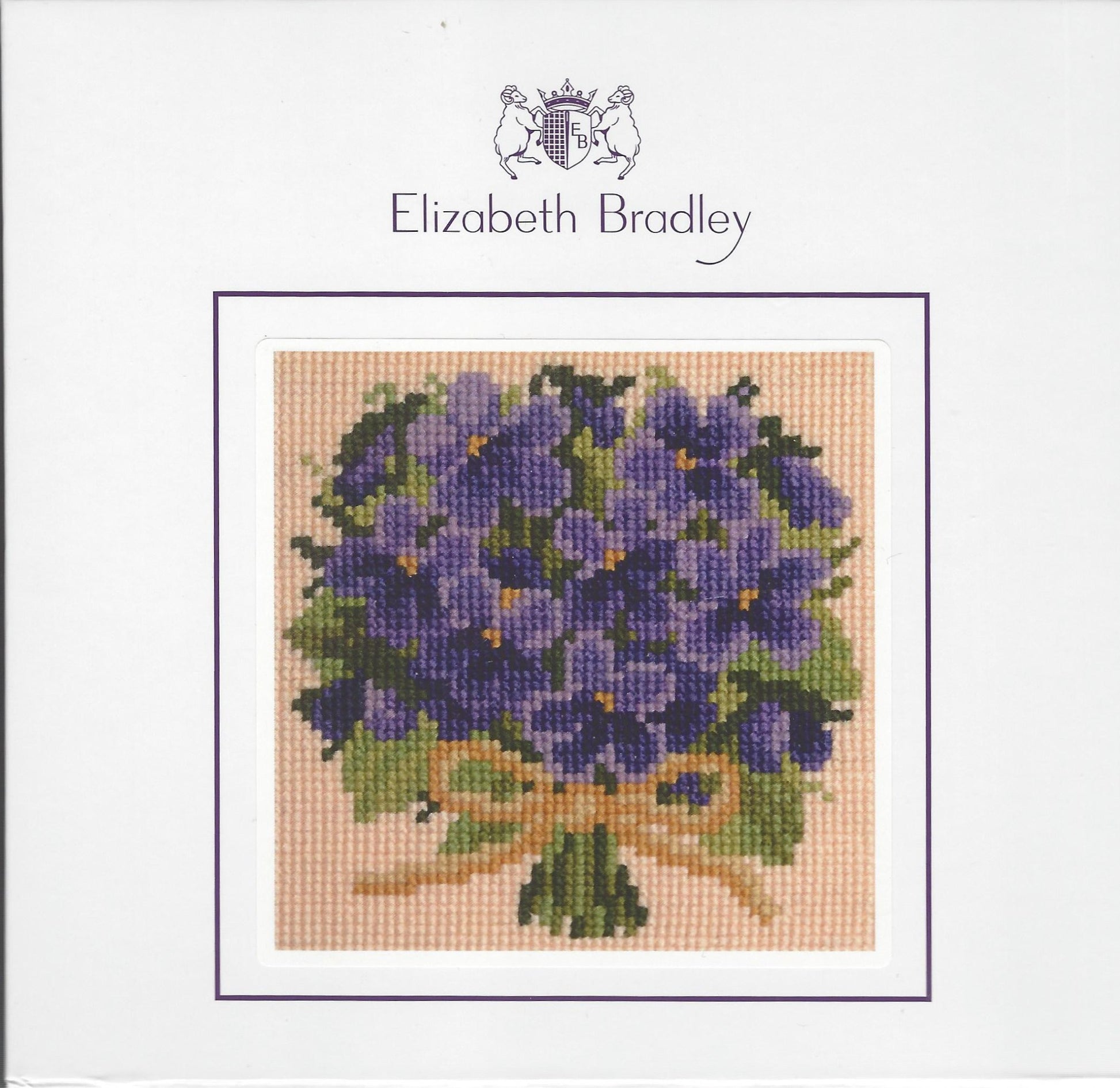 Elizabeth Bradley Victorian Cross Stitch Tapestry Kit of a posy of violets
