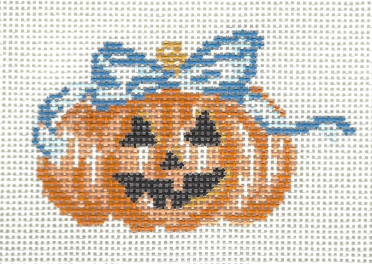 Pumpkin with Blue Bow