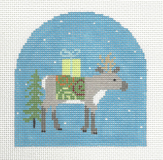 Reindeer with Swirl Blanket