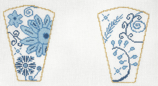 Floral scissor case blue