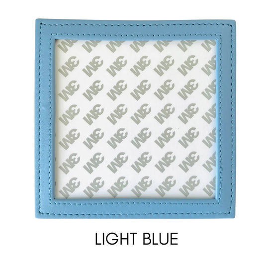 Tilli Tomas Planet Earth square leather coaster - light blue