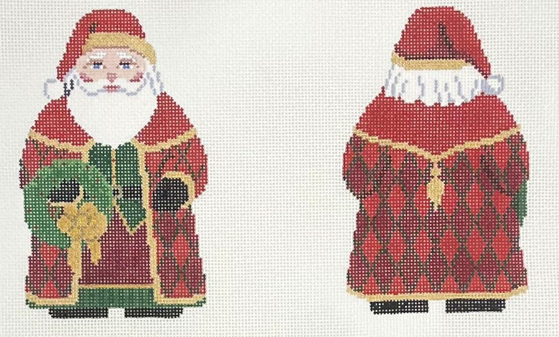 Santa with Wreath - 2 sided