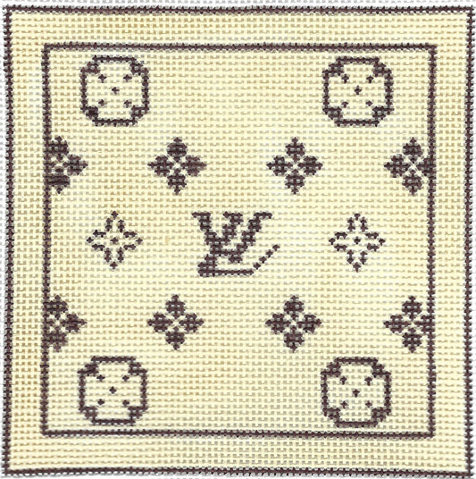 Coaster - LV Brown on Cream