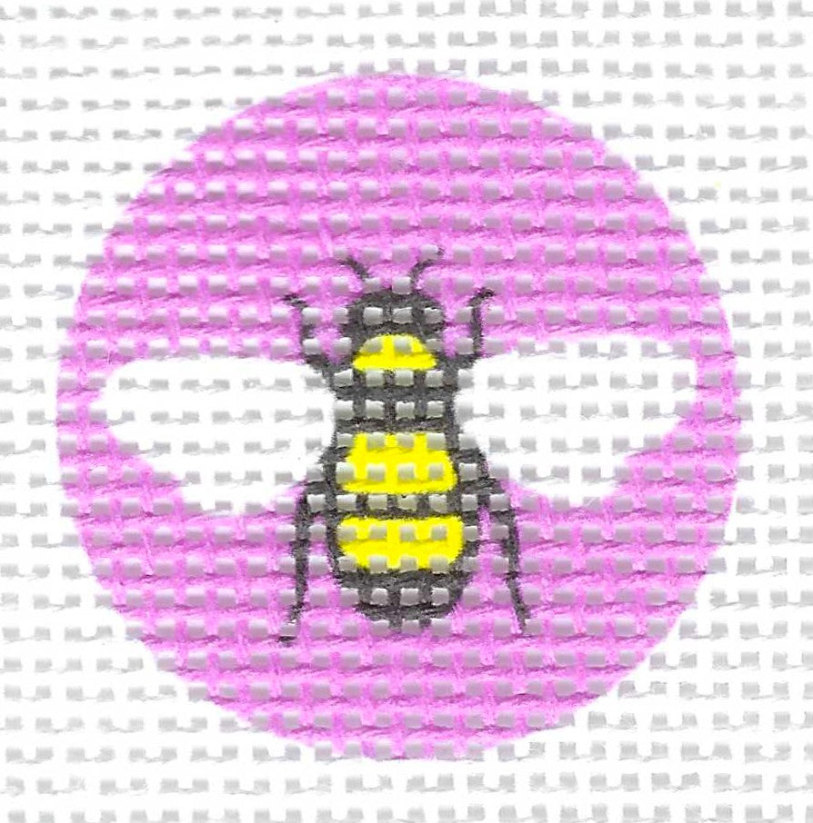 Key Fob Insert - Bee on Pink
