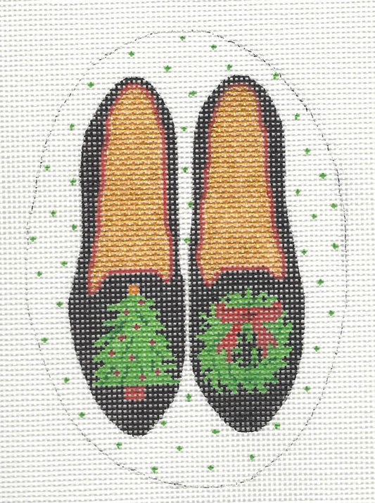 Velvet Shoe - Tree & Wreath