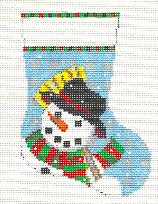 Mini Sock - Snowman with Broom