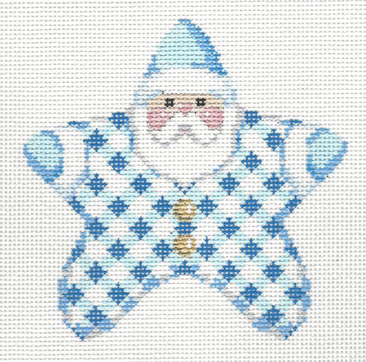 PJ Santa - Blue Gingham