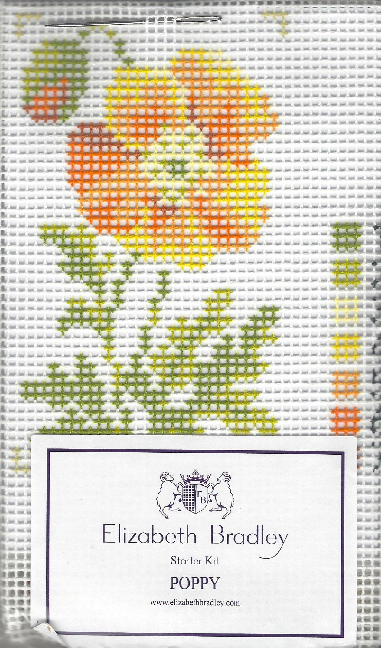 Elizabeth Bradley Tapestry Starter Kit - Poppy flower
