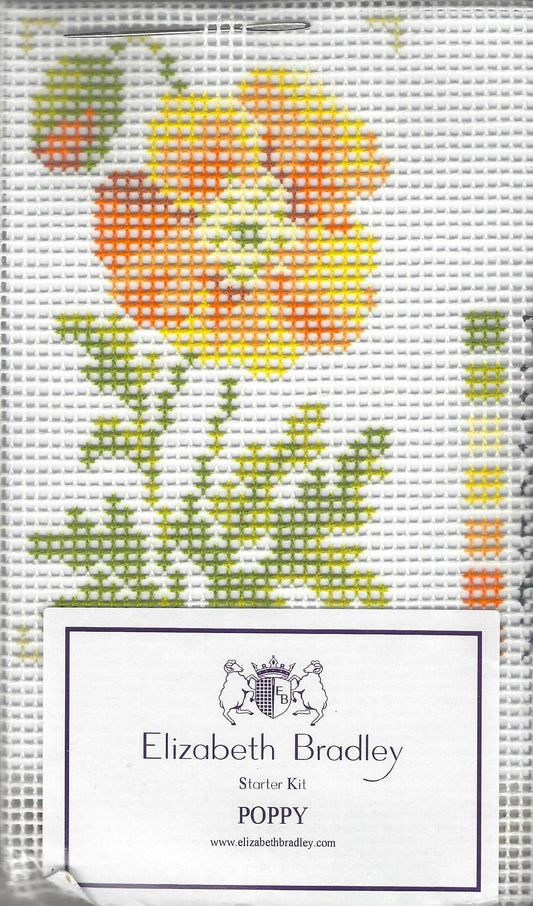Elizabeth Bradley Tapestry Starter Kit - Poppy flower