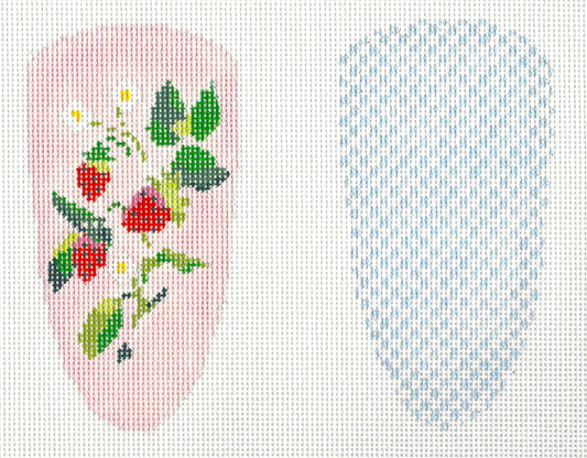 Scissors Case - Strawberries with Blue Check