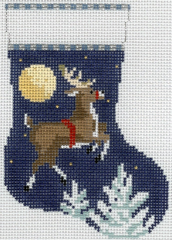 Mini Sock - Flying Reindeer