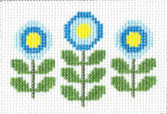 Three Blooms - Blue