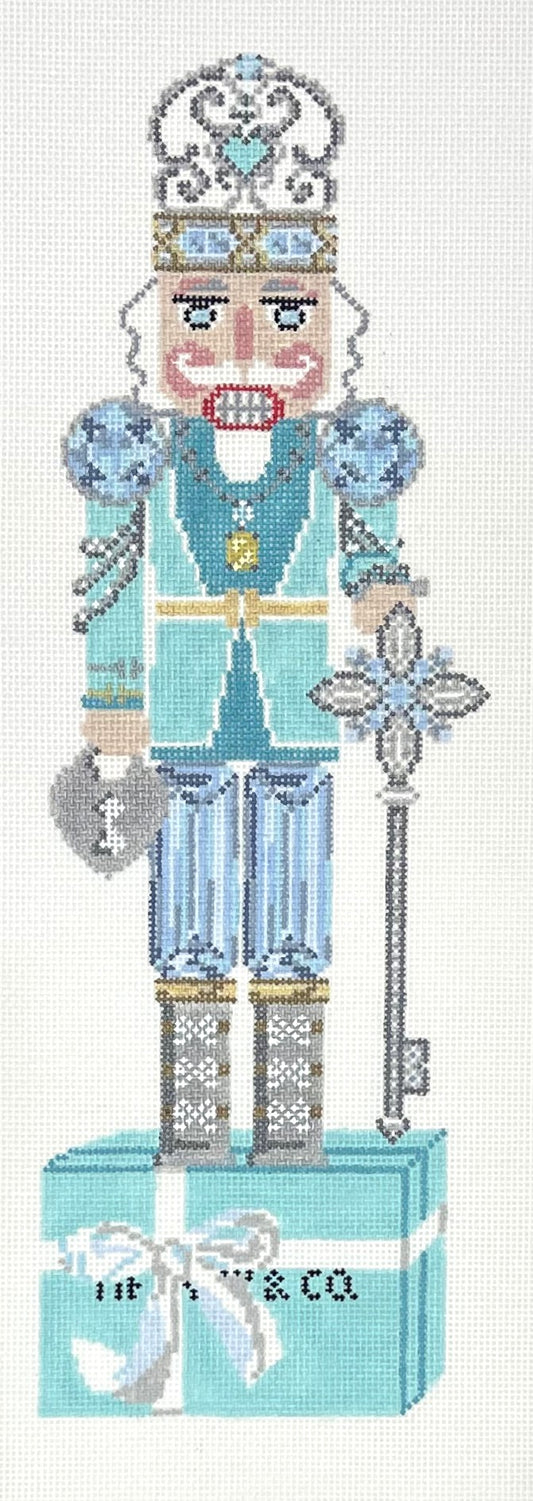 Rachel Barri Designs needlepoint canvas of a designer brand duke of diamonds nutcracker
