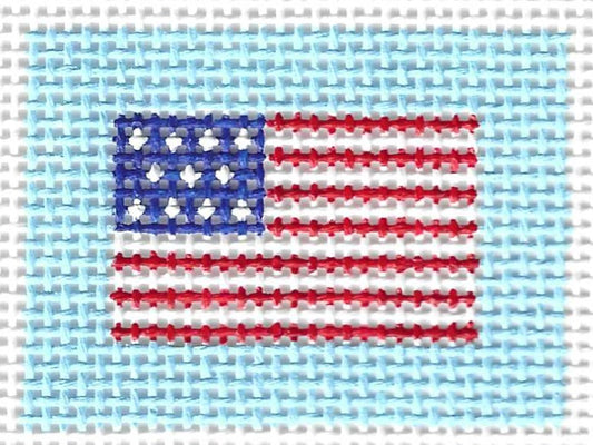 Bag Charm - Tiny American Flag with Blue Background