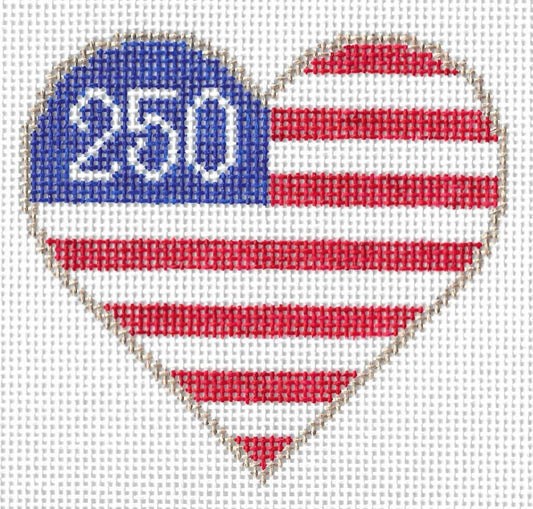 USA 250 Flag Heart