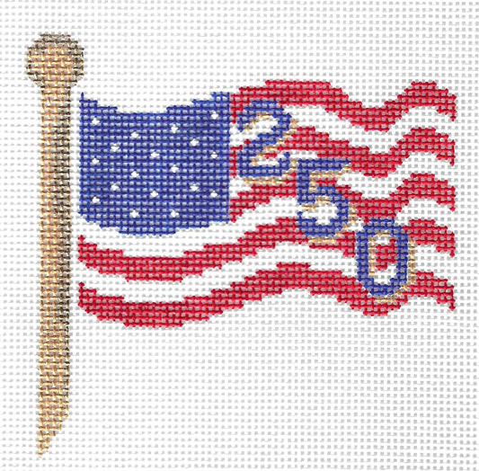 USA 250 Waving Flag