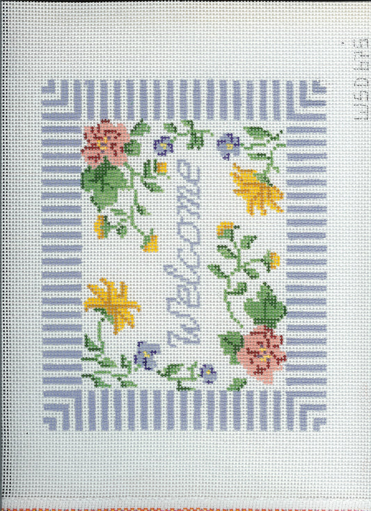Welcome - Blue Floral