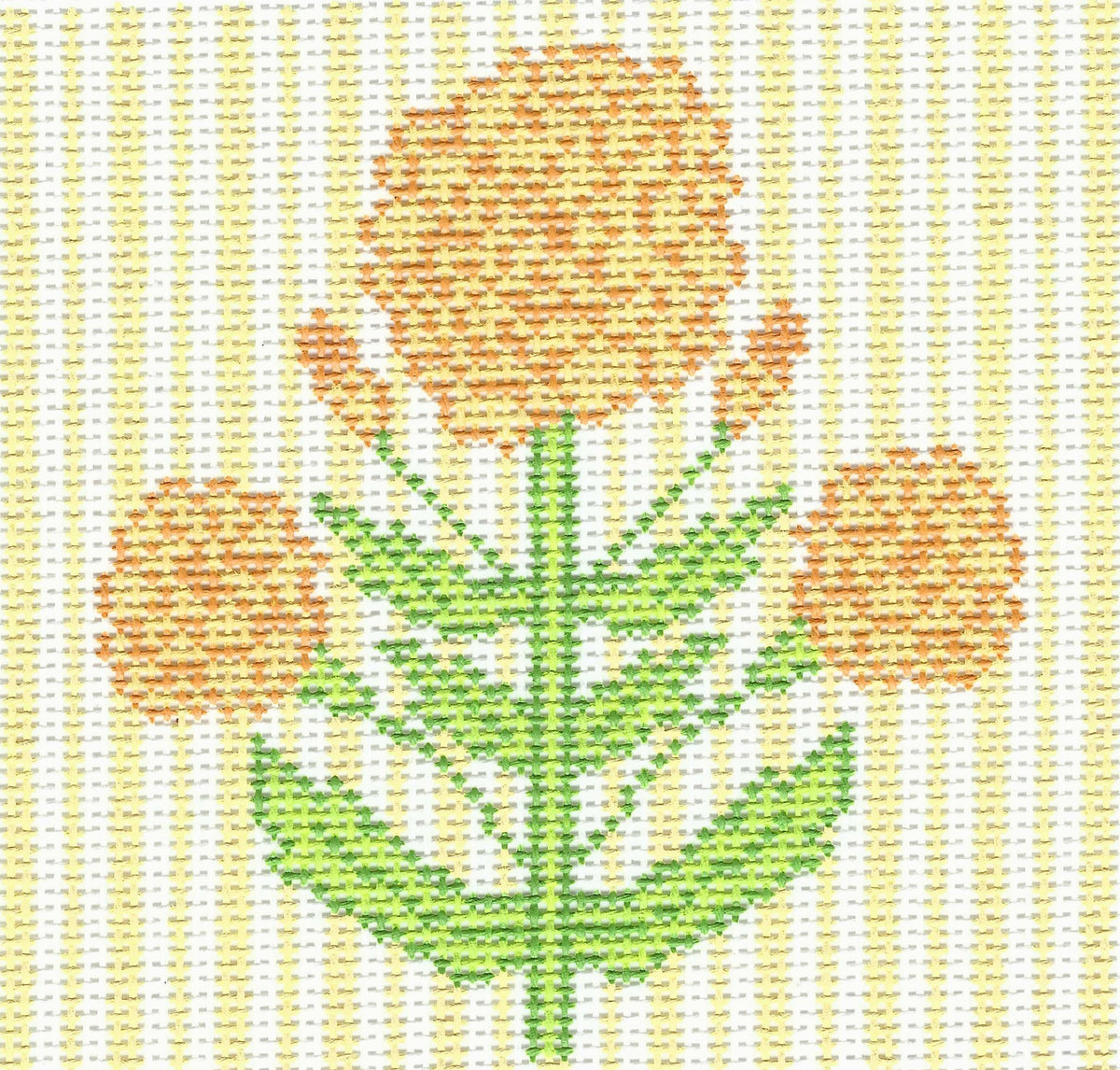 Yellow Block Print Flower