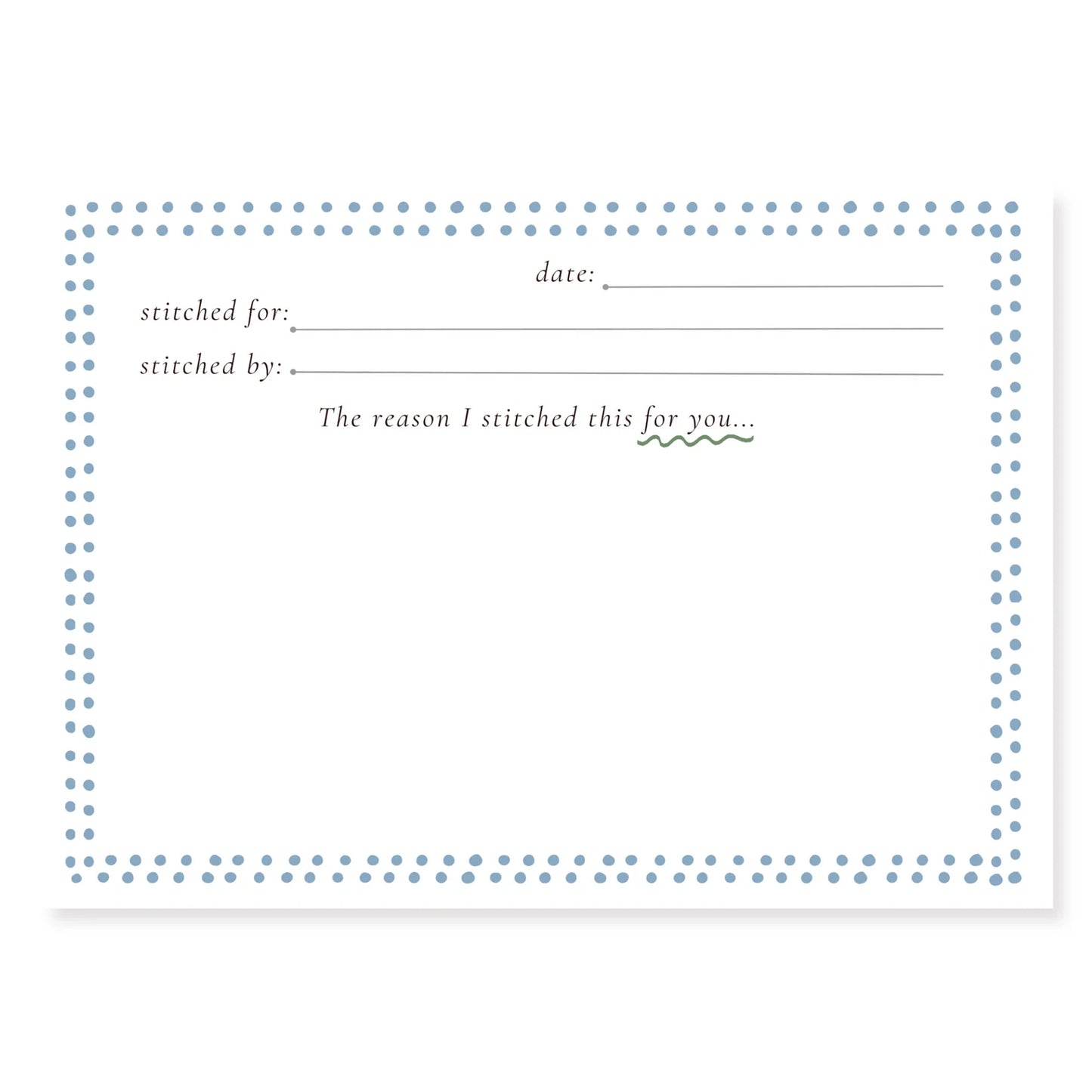 Debbie Dot Correspondence Cards Blue