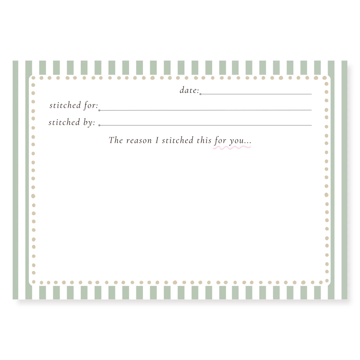 Debbie Dot Correspondence Cards - Green